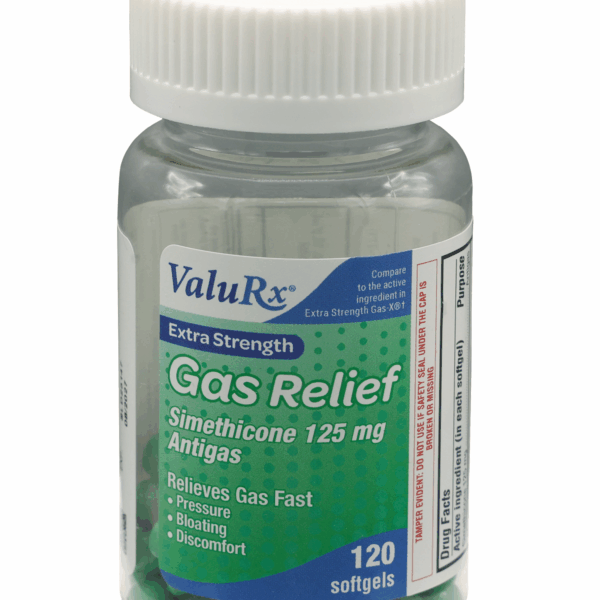 ValuRx Extra Strength Gas Relief Softgels 120 Counts